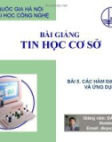 Bài giảng Tin học cơ sở: Bài 5 - Đào Kiến Quốc