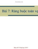 Bài 7: Ràng buộc trọn vẹn