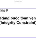 Bài giảng môn học Cơ sở dữ liệu - Chương 6: Ràng buộc toàn vẹn (Integrity Constraint)