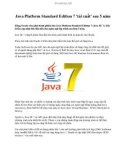 Java Platform Standard Edition 7 'tái xuất' sau 5 năm