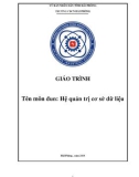 Giáo trình Hệ quản trị cơ sở dữ liệu - CĐ Công nghiệp Hải Phòng