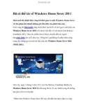 Đã có thể tải về Windows Home Sever 2011