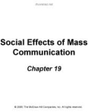 Lecture The dynamics of mass communication: Media in the digital age (10/e): Chapter 19 - Joseph R. Dominick