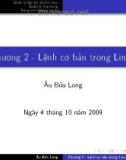 Bài giảng Linux: Chương 2 - Âu Bửu Long