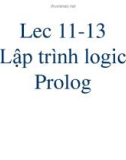 Bài giảng Trí tuệ nhân tạo: Bài 11+12+13 - Phạm Thị Anh Lê