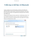 5 điều bạn có thể làm với Bluetooth