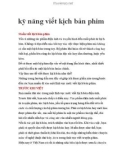 Kỹ năng viết kịch bản phim