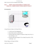 Bài giảng Thực hành chương 4: Triển khai phần mềm tự động cho user và Computer sử dụng Group Policy - Từ Thanh Trí