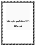 Những bí quyết làm SEO hiệu quả