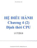 Bài giảng Hệ điều hành: Chương 4.2 - ĐH Công nghệ thông tin