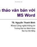 Soạn thảo văn bản với MS Word