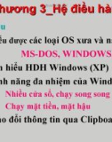 Hệ điều hành: Tông quan về hệ điều hành windows