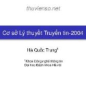 Cơ sở lý thuyết truyền tin - Chương 4: Mã hiệu