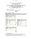 Đề thi tốt nghiệp cao đẳng nghề khoá II (năm 2008 - 2011) nghề Quản trị cơ sở dữ liệu môn thi lý thuyết nghề - Mã đề thi: QTCSDL-LT03