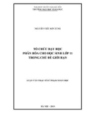 Luận văn Thạc sĩ Sư phạm Toán: Tổ chức dạy học phân hóa cho học sinh lớp 11 trong chủ đề giới hạn