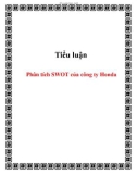 Tiểu luận: Phân tích SWOT của công ty Honda