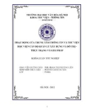 Tóm tắt Khóa luận tốt nghiệp khoa Thư viện - Thông tin: Hoạt động của Trung tâm Thông tin và Thư viện, Học viện Cán bộ quản lý xây dựng và đô thị