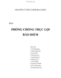 Tiểu luận: PHÒNG CHỐNG TRỤC LỢI BẢO HIỂM