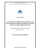 Luận văn Thạc sĩ Kinh tế: Xây dựng quy trình áp dụng Basel II vào quản trị rủi ro trong hệ thống Ngân hàng Đầu tư và Phát triển Việt Nam