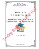 Khóa luận tốt nghiệp: Đánh giá hiệu quả sử dụng vốn tại Công ty Cổ phần Long Thọ Huế