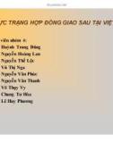 Thuyết trình: Thực trạng hợp đồng giao sau tại Việt Nam