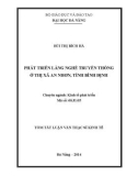 Tóm tắt luận văn Thạc sĩ Kinh tế: Phát triển làng nghề truyền thống ở thị xã An Nhơn, tỉnh Bình Định