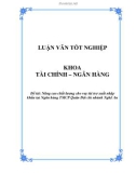 Luận văn: Nâng cao chất lượng cho vay tài trợ xuất nhập khẩu tại Ngân hàng TMCP Quân Đội chi nhánh Nghệ An