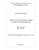 Luận văn Thạc sĩ Kinh tế: Pháp luật về kế toán doanh nghiệp từ thực tiễn thành phố Hà Nội