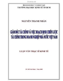 Luận văn Thạc sĩ Kinh tế: Giám đốc tài chính và việc hoạch định chiến lược tài chính trong doanh nghiệp nhà nước Việt Nam