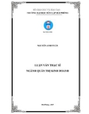 Luận văn Thạc sỹ Quản trị kinh doanh: Hoạch định chiến lược kinh doanh của công ty TNHH và dịch vụ Linh Chi đến năm 2020