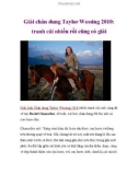 Giải chân dung Taylor Wessing 2010: tranh cãi nhiều rồi cũng có giải