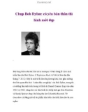 Chụp Bob Dylan: có yêu bản thân thì hình mới đẹp