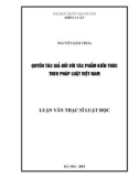 Luận văn Thạc sĩ Luật học: Quyền tác giả đối với tác phẩm kiến trúc theo pháp luật Việt Nam