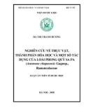 Luận án Tiến sĩ Dược học: Nghiên cứu thực vật, thành phần hóa học và một số tác dụng sinh học của loài Phong quỳ sa pa (Anemone chapaensis Gagnep., Ranunculaceae)'