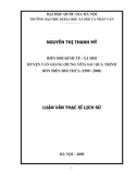 Luận văn Thạc sĩ Lịch sử: Biến đổi kinh tế - Xã hội Văn Giang (Hưng Yên) sau quá trình dồn điền đổi thửa 1999 - 2008