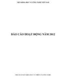 Báo cáo hoạt động năm 2012