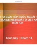 Thuyết trình: Đầu tư gián tiếp nước ngoài (FII) và vấn đề kiểm soát ở Việt Nam hiện nay