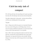 cách lau máy ảnh số compact