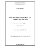 Luận văn thạc sĩ Nhân văn: Kinh tế du lịch khu vực miền Tây tỉnh Yên Bái