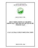 Luận văn Thạc sĩ Phát triển nông thôn: Phát triển chuỗi giá trị hồng không hạt trên địa bàn huyện Ba Bể, tỉnh Bắc Kạn