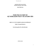 LUẬN VĂN: PHÂN TÍCH VÀ THIẾT KẾÍ HỆ THỐNG QUẢN TRỊ KÍ TÚC XÁ SINH VIÊN