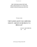 Tiểu luận: Việt Nam đưa quân vào Camphuchia năm 1979- một số vấn đề pháp lý và bình luận