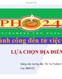 Tiểu luận: Phở 24 thành công đến từ việc lựa chọn địa điểm