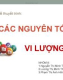 Bài thuyết trình Các nguyên tố vi lượng