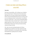 Chỉnh sửa hình ảnh bằng iPhoto trên iOS