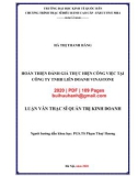 Luận văn Thạc sĩ Quản trị kinh doanh: Hoàn thiện đánh giá thực hiện công việc tại Công ty TNHH Liên doanh Vinastone