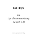 Đề tài: Kế hoạch marketing cho trà xanh không độ