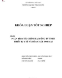 Khóa luận tốt nghiệp: Phân tích tài chính tại Công ty Trách nhiệm hữu hạn Thiết bị Y tế và Hóa chất Sao Mai