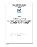 Tiểu luận: Chính sách nợ tác động như thế nào đến giá trị doanh nghiệp