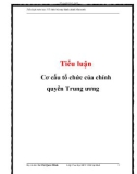 Tiểu luận: Cơ cấu tổ chức của chính quyền Trung ương